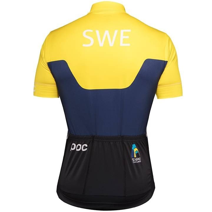 Maillot Ciclista Corto del Equipo Nacional Sueco, comodidad y estilo para pedalear