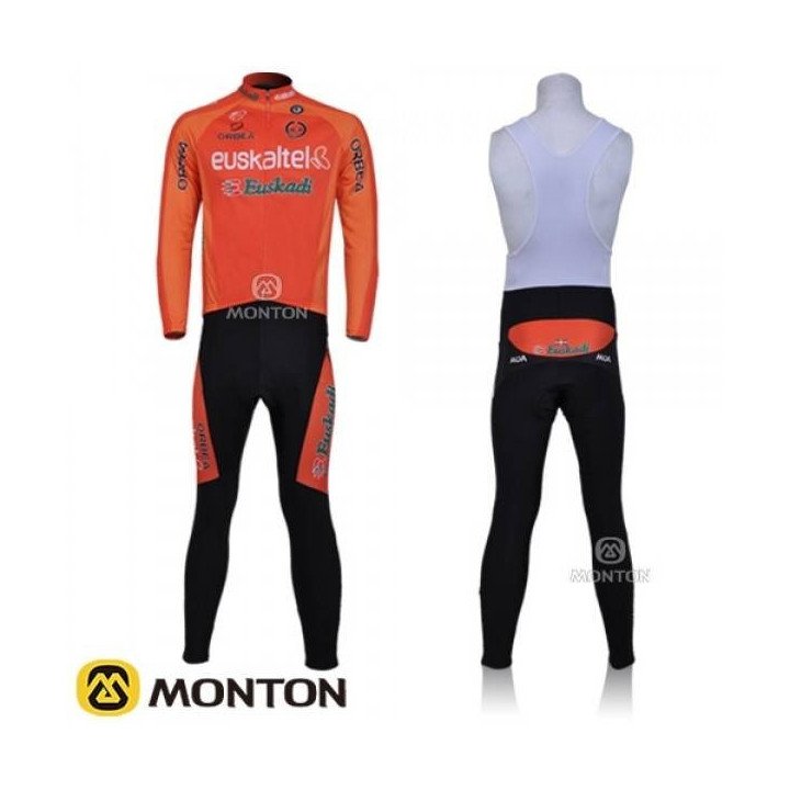 Ropa térmica de ciclismo Euskaltel Euskadi con tirantes, ¡tu mejor aliado en cada pedaleo!