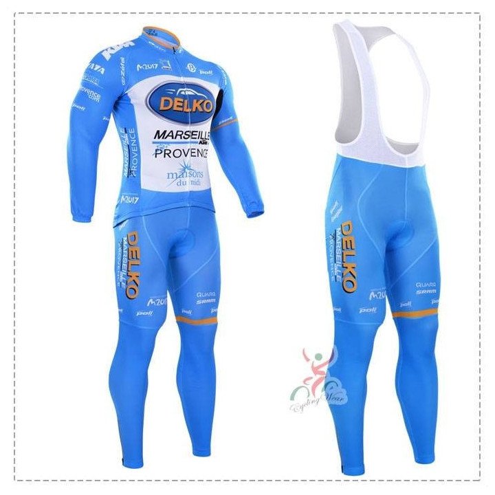 Ropa de ciclismo térmica Delko con tirantes para un pedaleo cómodo