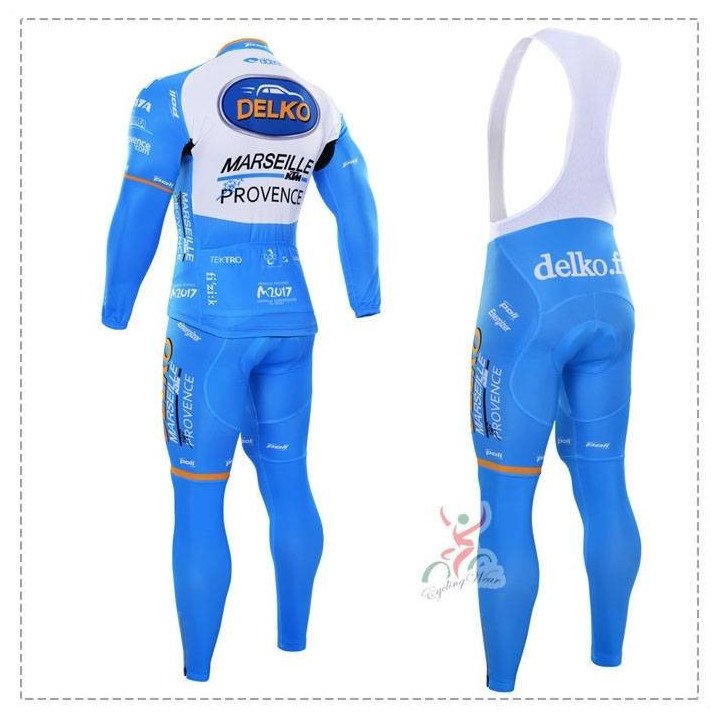 Ropa de ciclismo térmica Delko con tirantes para un pedaleo cómodo