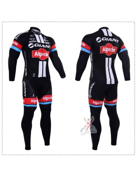 Ropa térmica de ciclismo Giant Alpecin con tirantes para estar cómodo en tus rutas