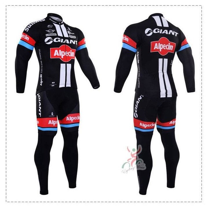 Ropa térmica de ciclismo Giant Alpecin con tirantes para estar cómodo en tus rutas