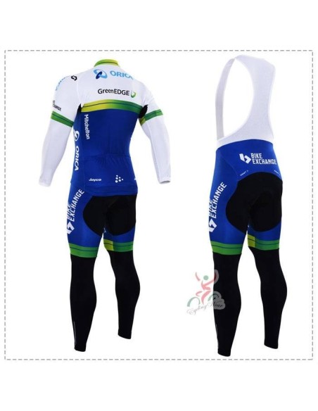 Ropa térmica de ciclismo Orica GreenEdge con tirantes para estar cómodo en tus entrenos