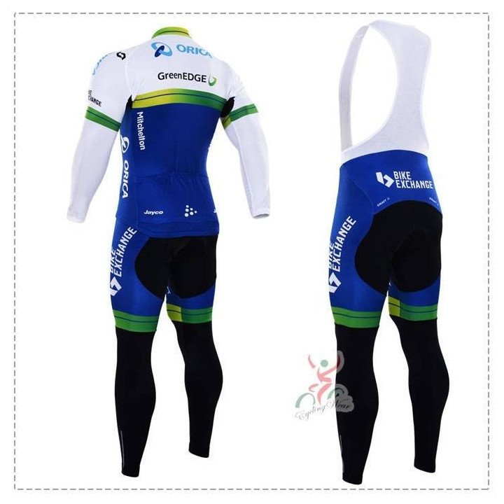Ropa térmica de ciclismo Orica GreenEdge con tirantes para estar cómodo en tus entrenos