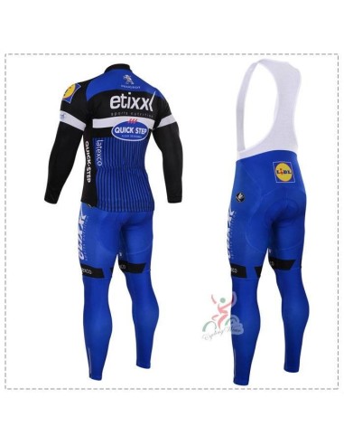 Ropa de ciclismo térmica Quick Step Etixx con tirantes para estar cómodo en tus rutas