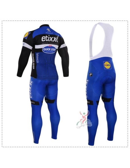 Ropa de ciclismo térmica Quick Step Etixx con tirantes para estar cómodo en tus rutas