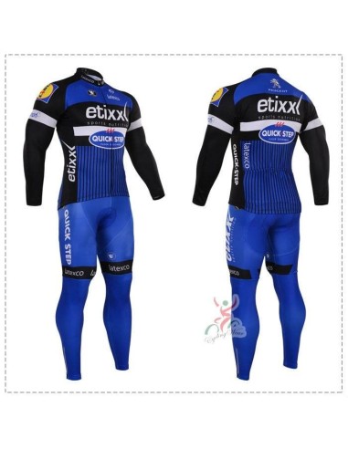 Ropa de ciclismo térmica Quick Step Etixx con tirantes para estar cómodo en tus rutas