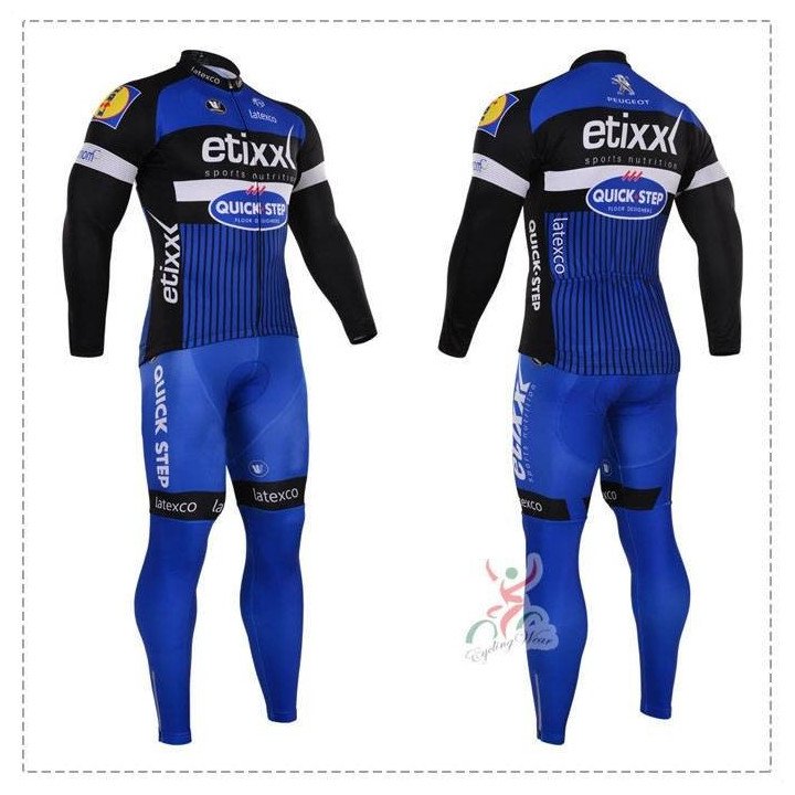 Ropa de ciclismo térmica Quick Step Etixx con tirantes para estar cómodo en tus rutas