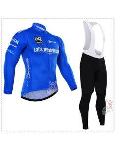 Ropa de ciclismo térmica Tour de Italia en azul con tirantes, comodidad asegurada