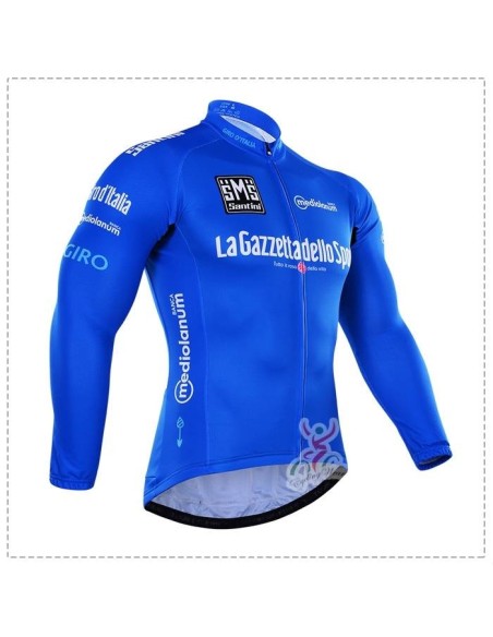 Ropa de ciclismo térmica Tour de Italia en azul con tirantes, comodidad asegurada