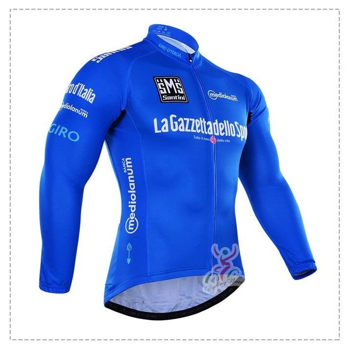 Ropa de ciclismo térmica Tour de Italia en azul con tirantes, comodidad asegurada