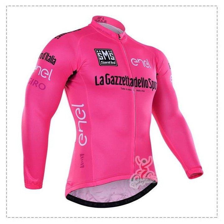 Ropa de ciclismo térmica rosa para disfrutar del Tour de Italia