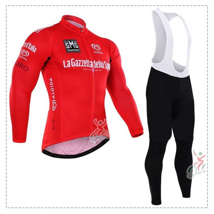 Ropa térmica de ciclismo para disfrutar del Tour de Italia en color rojo