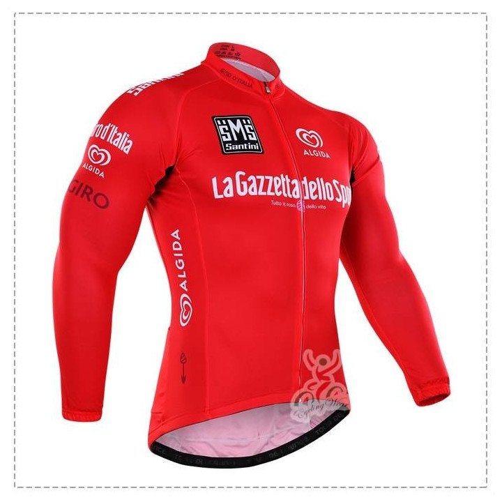 Ropa térmica de ciclismo para disfrutar del Tour de Italia en color rojo