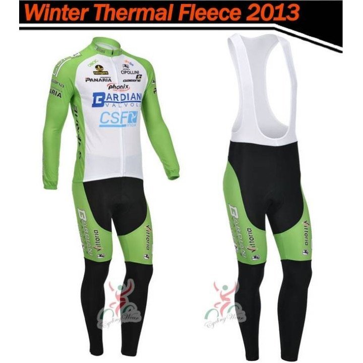 Ropa térmica de ciclismo Bardiani con tirantes para entrenar cómodamente