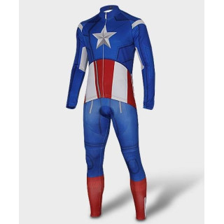 Ropa de ciclismo térmica Captain America con tirantes para sentirte cómodo en cada pedaleada