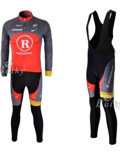 Ropa térmica de ciclismo Radioshack con tirantes, cómoda y funcional