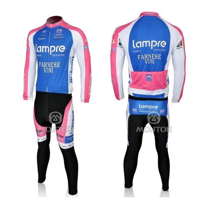 Ropa térmica de ciclismo Lampre con tirantes para estar cómodo en tus rutas