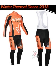 Ropa térmica de ciclismo Euskatel Euskadi con tirantes para pedalear cómodo