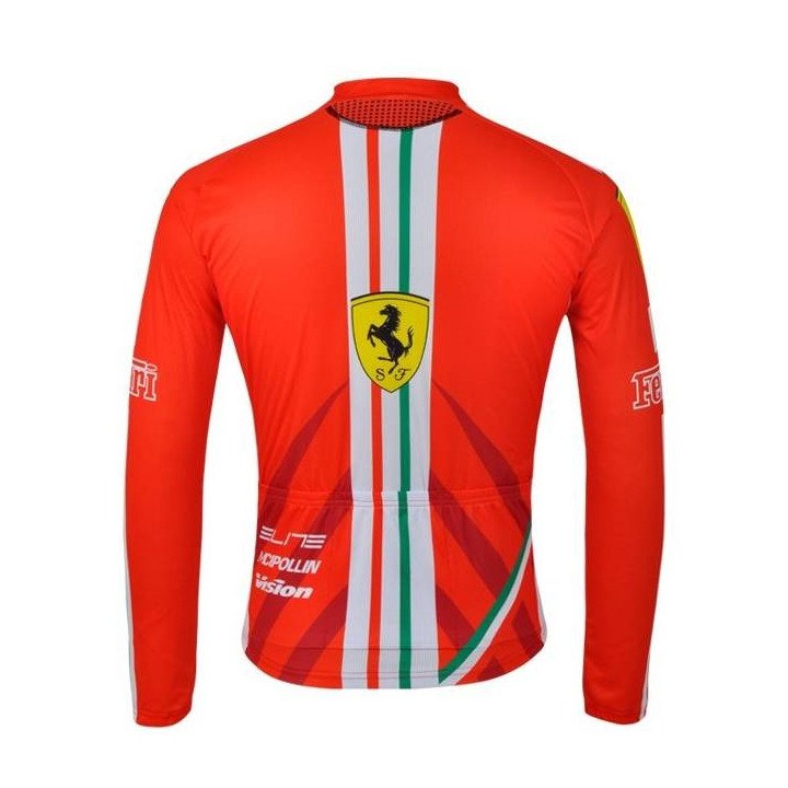 Ropa térmica de ciclismo Ferrari con tirantes para estar cómodo y a la moda