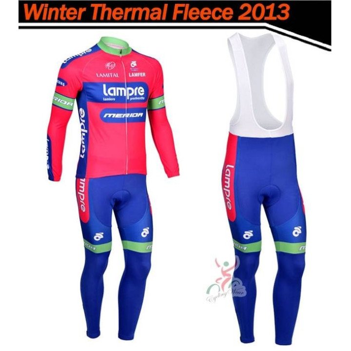 Ropa térmica de ciclismo Lampre con tirantes para pedalear cómodo
