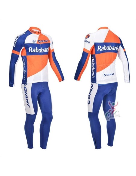 Ropa de ciclismo térmica Rabobank con tirantes que te encantará