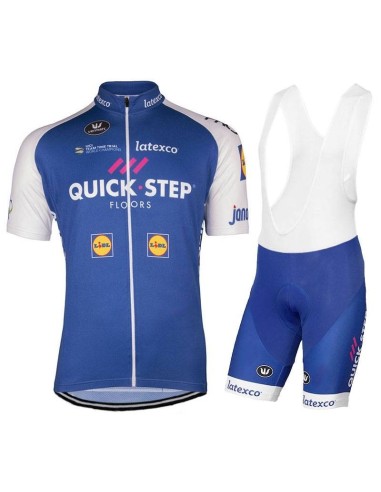 Equipación de ciclismo corta con tirantes Quick Step a buen precio