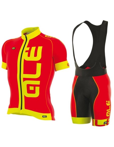 Equipación corta con tirantes ALE GRAPHICS PRR ARCOBALENO para ciclistas