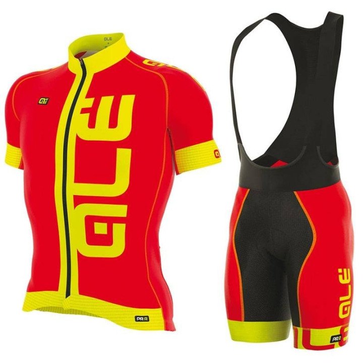 Equipación corta con tirantes ALE GRAPHICS PRR ARCOBALENO para ciclistas