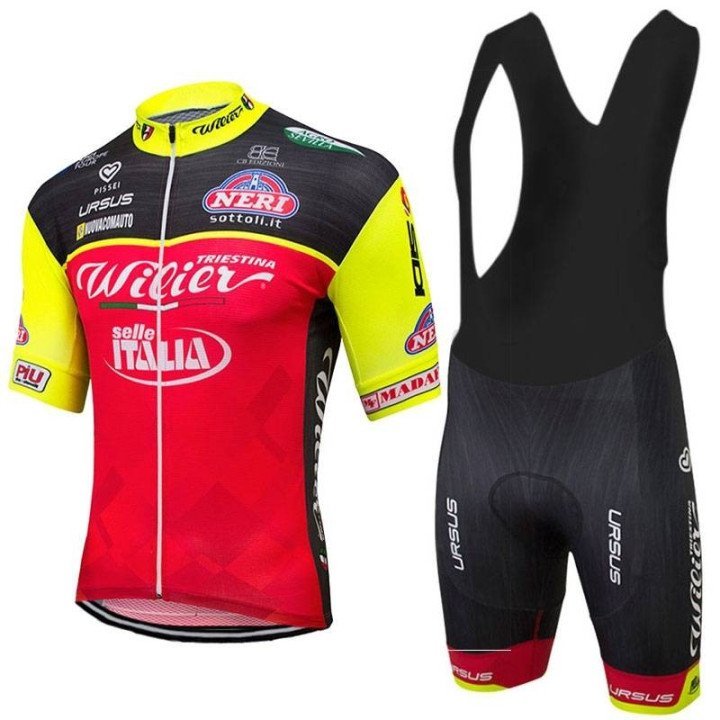 Equipación corta con tirantes WILIER SELLE ITALIA para ciclistas 2023