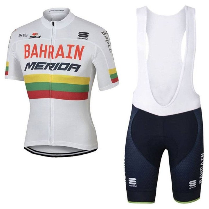 Equipación de ciclismo BAHRAIN MERIDA campeón lituano, cómoda y a buen precio