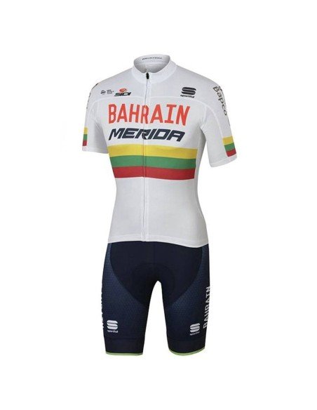Equipación de ciclismo BAHRAIN MERIDA campeón lituano, cómoda y a buen precio