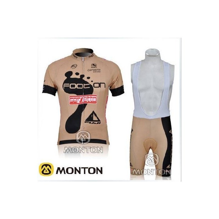 Equipación corta con tirantes footon servetto para ciclistas 2023