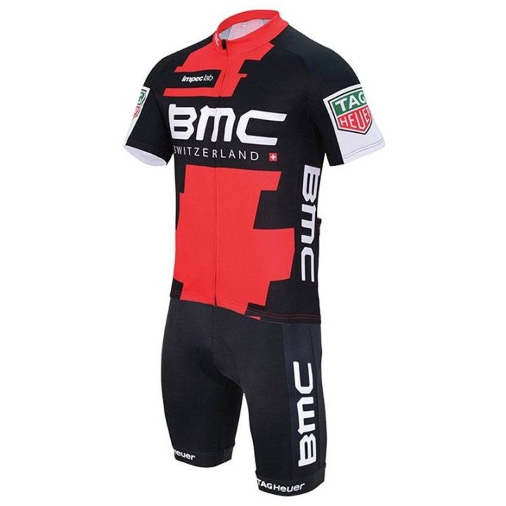 Equipación corta BMC con tirantes para ciclistas a buen precio