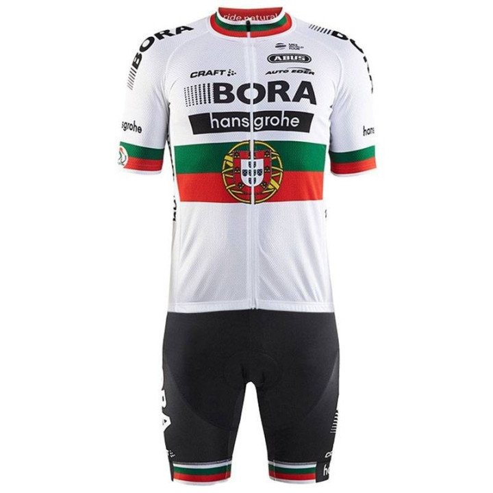 Equipación corta BORA hansgrohe Portugal champion para ciclistas 2023