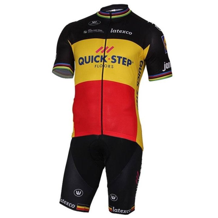 Equipación de ciclismo QUICK STEP FLOORS para campeones belgas a buen precio