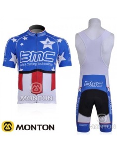 Equipación corta BMC con tirantes para ciclistas