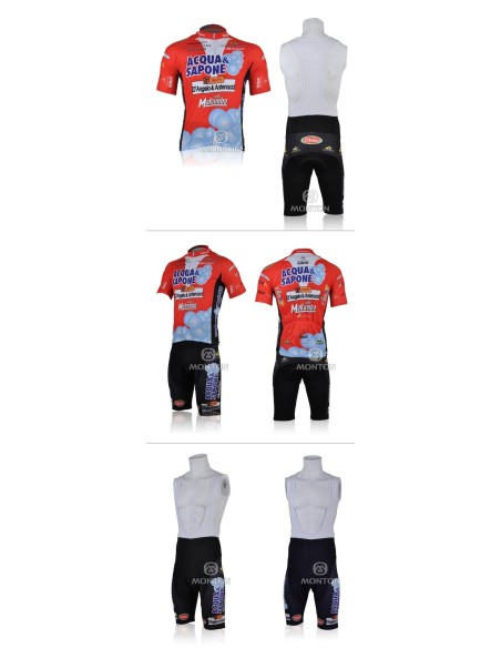 Equipación corta con tirantes acqua sapone para disfrutar del ciclismo