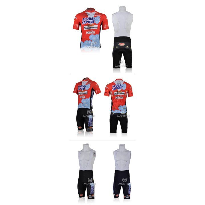 Equipación corta con tirantes acqua sapone para disfrutar del ciclismo