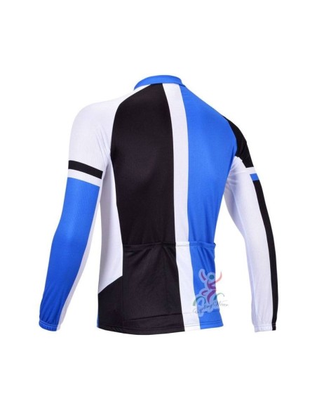 Maillot largo blanco para ciclistas, cómodo y funcional