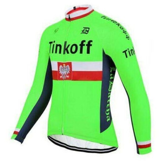 Maillot largo Tinkoff verde fluorescente para ciclistas