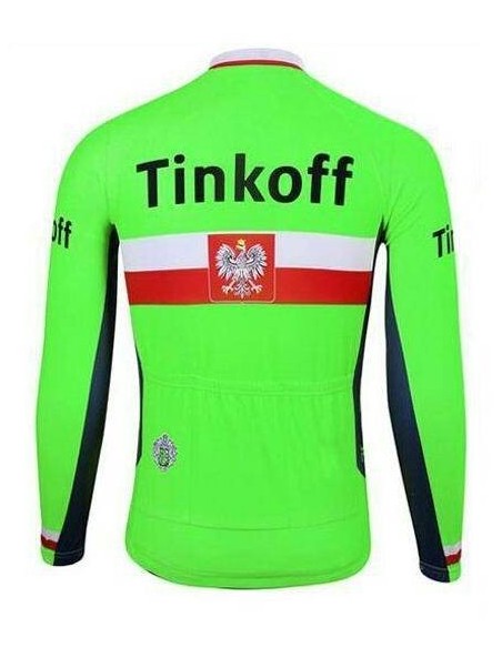 Maillot largo Tinkoff verde fluorescente para ciclistas