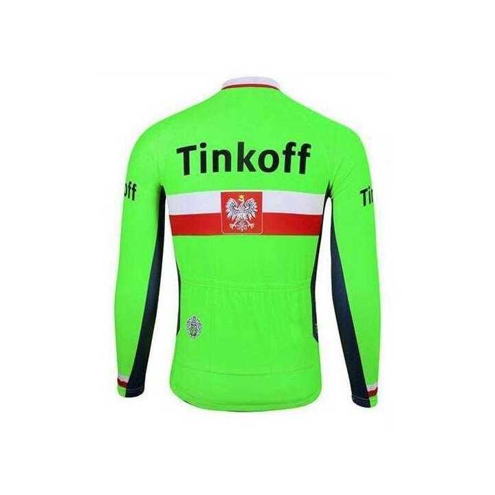 Maillot largo Tinkoff verde fluorescente para ciclistas