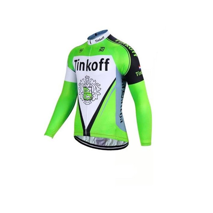 Maillot Largo Tinkoff Verde Fluorescente para Ciclistas