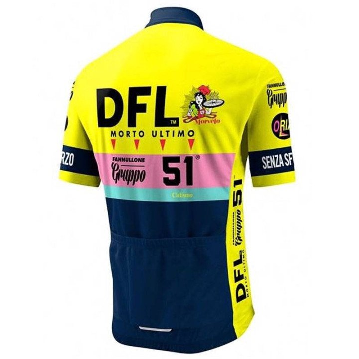 Maillot corto Morvelo DFL retro para ciclistas que buscan estilo y comodidad