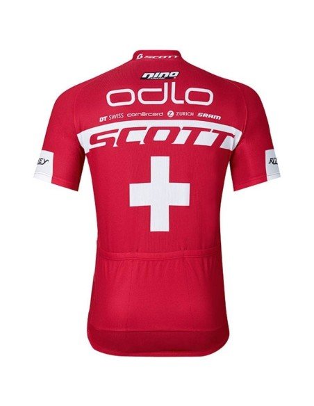 Maillot Corto SCOTT SRAM Campeón Suizo en Oferta