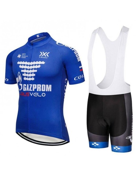 Equipación corta Gazprom Rusvelo para ciclistas en 2023 a buen precio