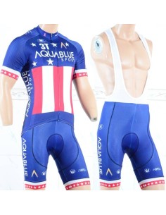 Equipación corta de ciclismo Aquablue USA al mejor precio