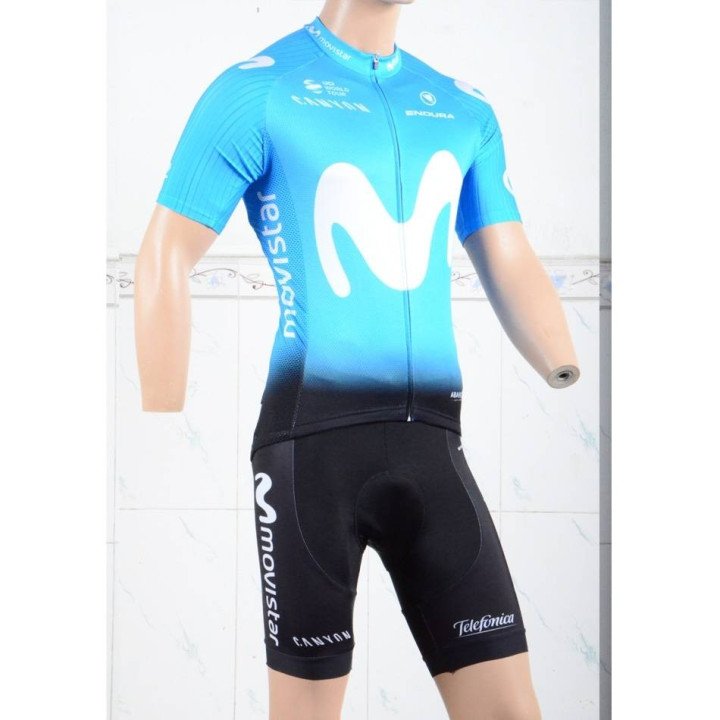 Equipación corta Movistar para ciclistas a buen precio