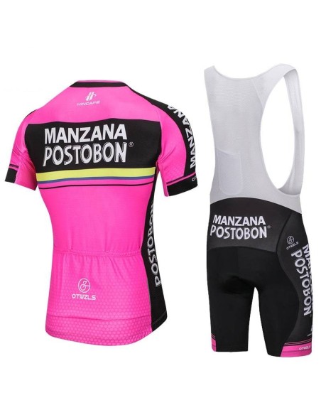 Equipación de Ciclismo Manzana Postobón: Conjunto Corto de Calidad para tus Rutas